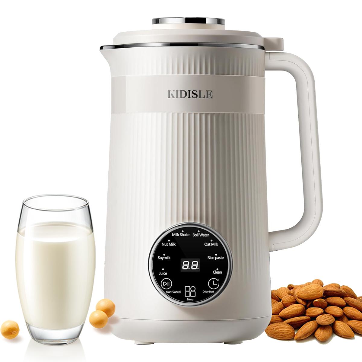 8-in-1 Multifunctional Automatic Nut Milk Machine&Coffee Maker, 32oz Auto Self-Cleaning, Delay Start, Keep Warm, Boil Water – Stainless Steel, Christmas gifts