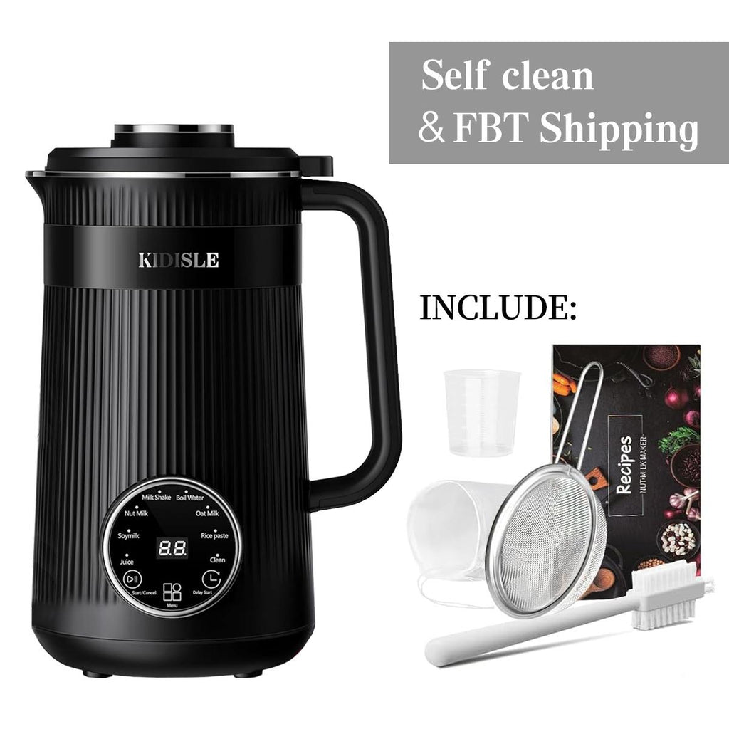 8-in-1 Multifunctional Automatic Nut Milk Machine&Coffee Maker, 32oz Auto Self-Cleaning, Delay Start, Keep Warm, Boil Water – Stainless Steel, Christmas gifts
