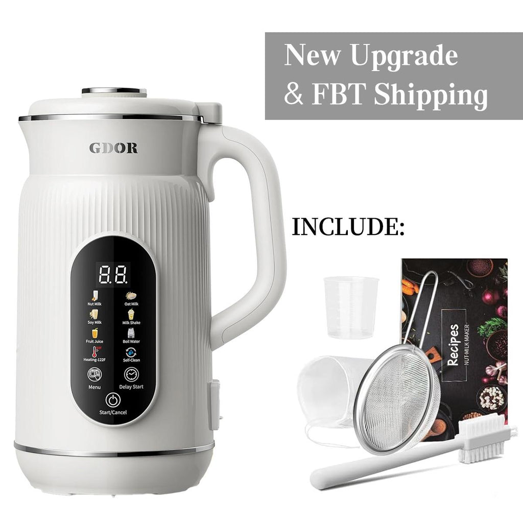 8-in-1 Multifunctional Automatic Nut Milk Machine&Coffee Maker, 32oz Auto Self-Cleaning, Delay Start, Keep Warm, Boil Water – Stainless Steel, Christmas gifts